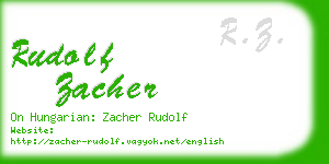 rudolf zacher business card